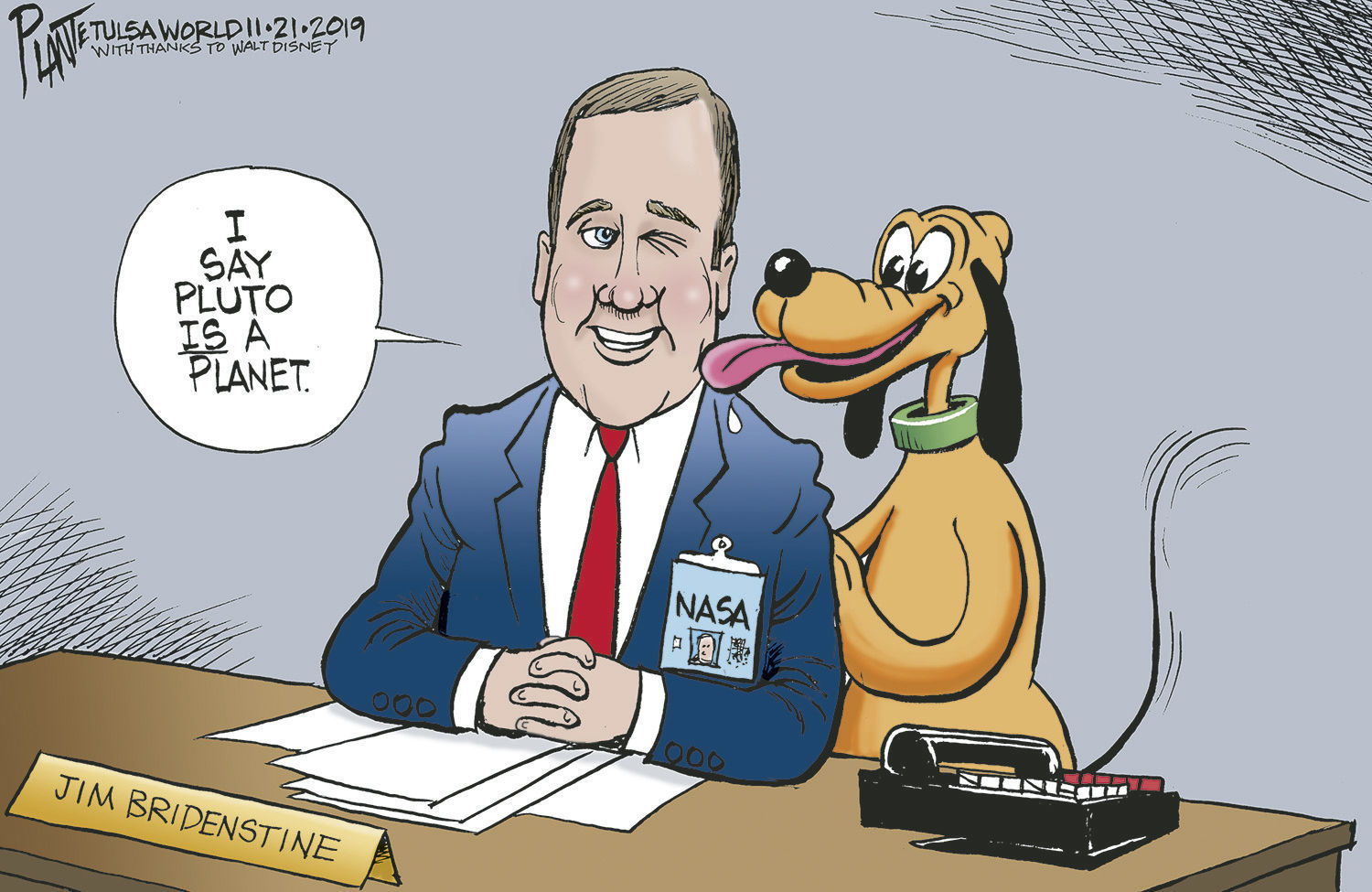 Bruce Plante Cartoon: NASA and Pluto